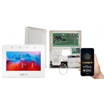 ZESTAW ALARMOWY SATEL INTEGRA 128 PLUS  + INT-TSG2-W + OPU-3P + AWT800 + 17Ah + INT-GSM LTE